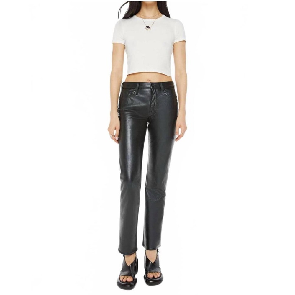 NWOT‎ MOTHER “The Smarty Skimp” Faux Leather Pants | Invitation Only | Size 32